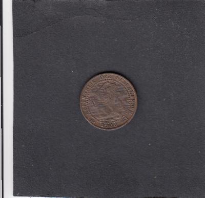 Beschrijving: 1 Cent WILLEM III large o